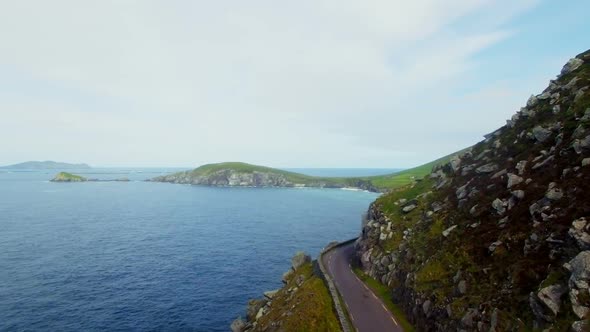 View of beautiful coastal landscape 4k