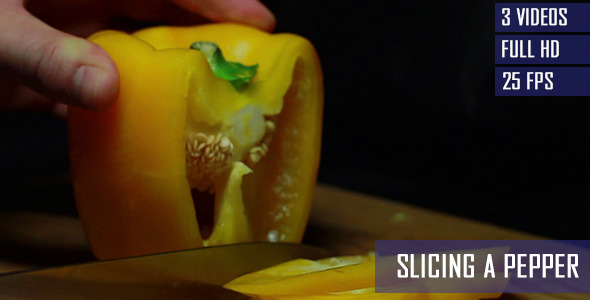 Slicing A Yellow Pepper