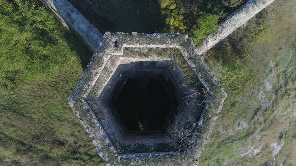 Aerial view of a tower