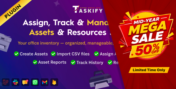Assets & Resources Organizer, Tracker and Management Plugin for Taskify