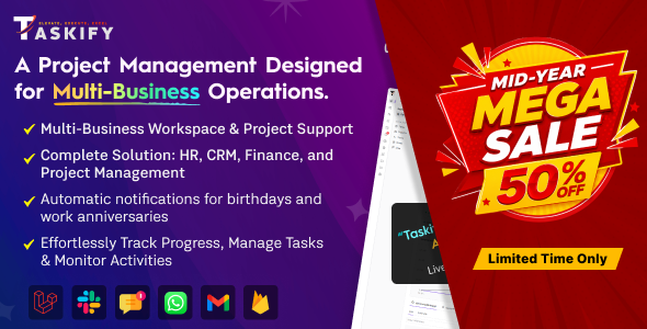 Taskify - Project Management - Task Management & Productivity Tool