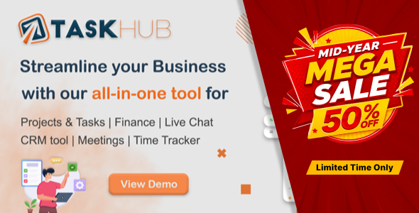 Project Management, Finance, CRM Tool - Taskhub