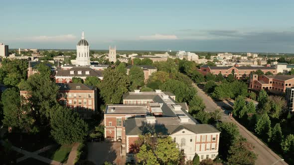 Columbia is a city in central Missouri see it from the Air 4K UHD