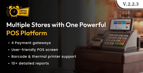 POS Saas for Multi Store / Outlets - Built on Laravel + React JS