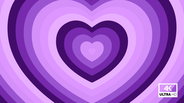 Purple Heart Tunnel Colorful Love Shape 4K TikTok Trend Dj Background Looped V3