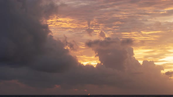 Time Lapse colorful clouds in sunset time Beautiful light of nature