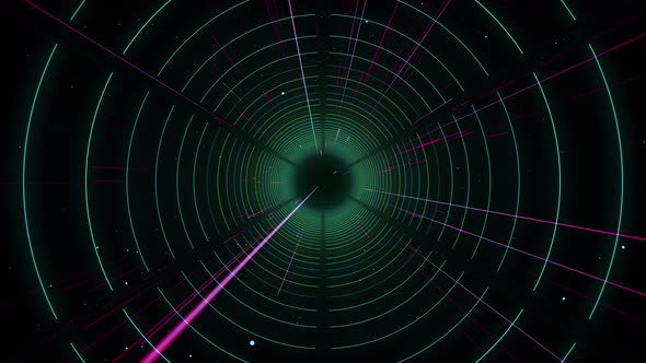 Neon Tunnel VJ Loop Background