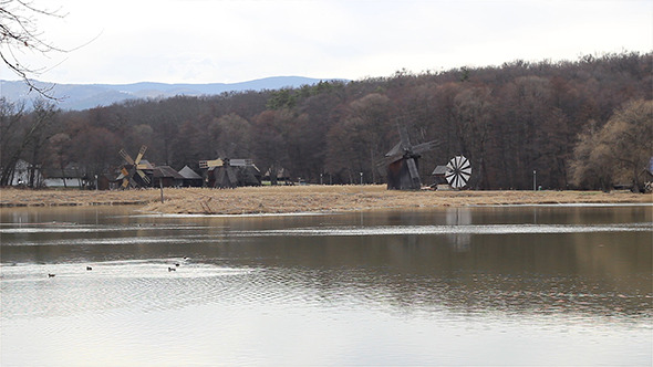 Old Windmills Landscape