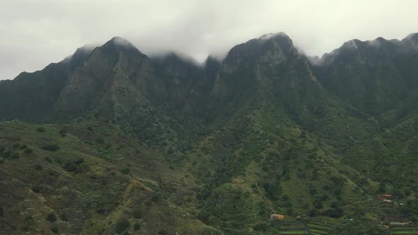 Aerial View of Mountains on La Gomera Island