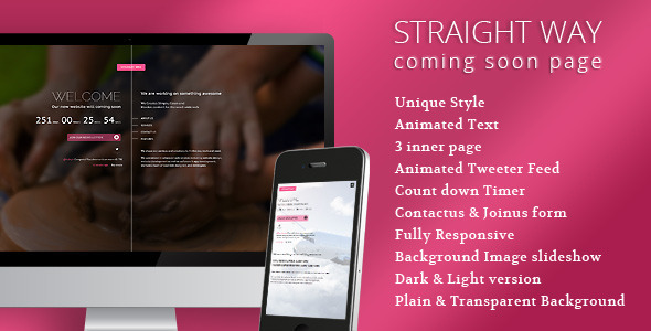 Straightway – Coming soon unique creative Page