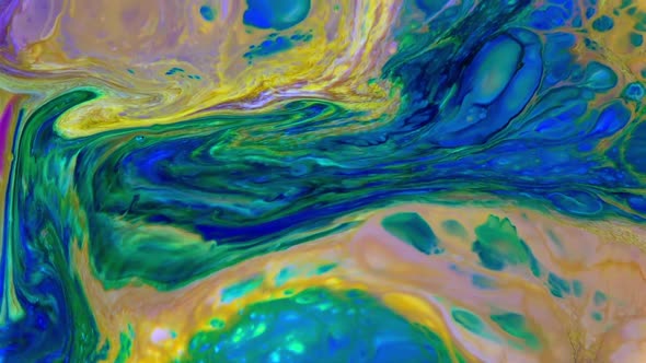 Abstract Colorful Sacral Liquid Waves Texture 782