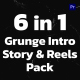 Grunge Intro Story & Reels Pack Mogrt - VideoHive Item for Sale