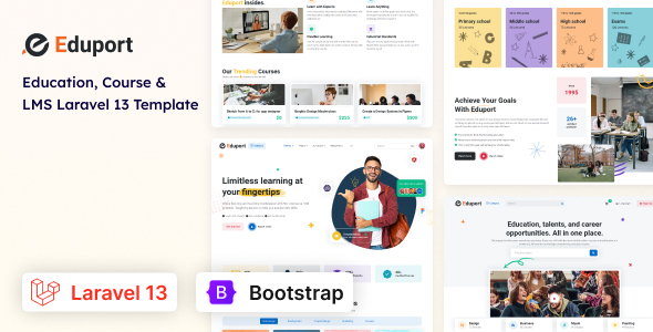 Eduport - Laravel 13 LMS, Education and Course Template