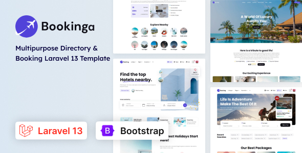 Bookinga - Laravel 13 Booking and Directory Template