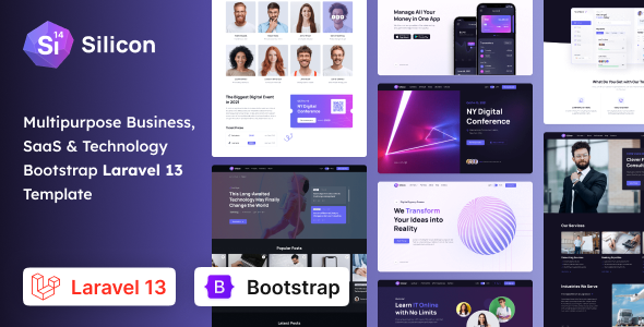 Silicon - Multipurpose Bootstrap Business, SaaS & Technology Laravel 13 Template
