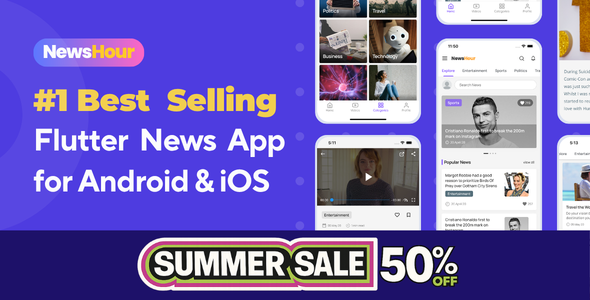 News Hour - Flutter News App for Android & iOS with Admin Panel