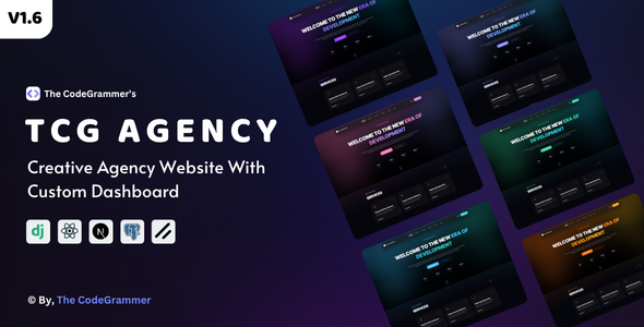 TCG AGENCY - Python Django Creative Digital Agency Script With Custom Dashboard