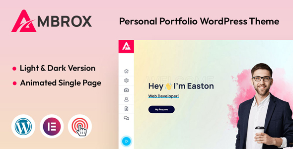 Ambrox - Personal Portfolio & Resume WordPress Theme