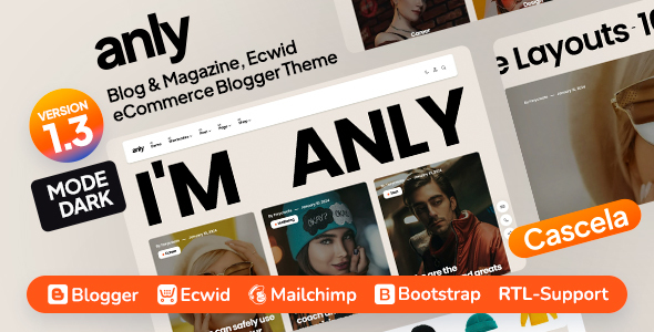 Anly - Blog and Magazine Blogger Theme