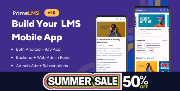 Prime LMS - Online Course Learning Flutter Mobile App