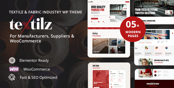Textilz – Textile & Fabric Industry WordPress Theme