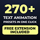 Text Animation Presets Pack | Free Extension for After Effects - VideoHive Item for Sale