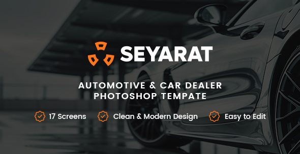Seyarat | Automotive & Car Dealer Photoshop Template