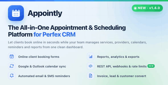 Appointly - Perfex CRM Appointments