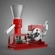 Red Pellet Press Mill Making Maker Machine Diesel Engine Powered - 3DOcean Item for Sale