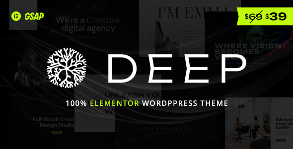 Deep – Elementor Creative Agency & Portfolio WordPress Theme
