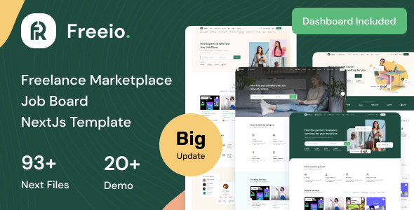 Freeio - AI Powered Freelance Marketplace NextJs Template
