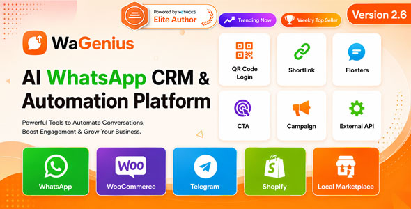WaGenius - AI WhatsApp CRM & Automation Platform
