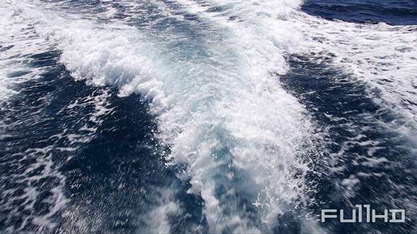 Trace of  Speedboat on Caribbean