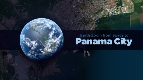Panama City (Panama) Earth Zoom to the City from Space