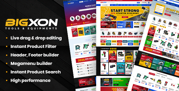 Bigxon - Parts And Tools WordPress WooCommerce Theme