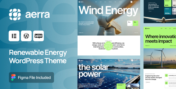 Aerra - Renewable & Green Energy WordPress Theme