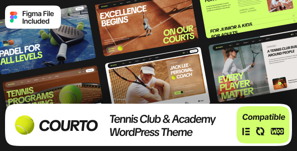 Courto - Tennis Club & Padel WordPress Theme