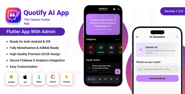 Quotify AI - Flutter Quote Maker App with AI Integration