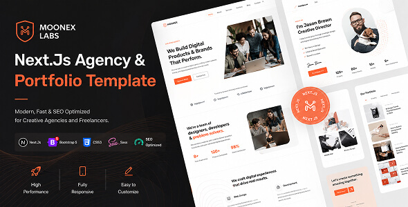 Moonex - AI  Agency & AI Portfolio NextJs Template