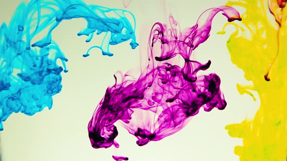 Abstract Colorful Paint Ink Explode Diffusion 