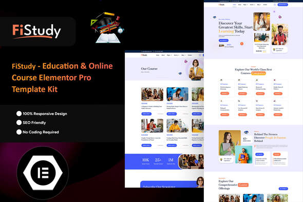 Fistudy - Education & Online Course Elementor Pro Template Kit