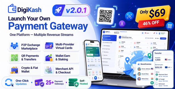 DigiKash - Complete Payment Gateway & Crypto Digital Wallet