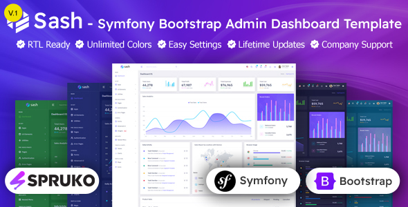 Sash – Symfony  Admin & Dashboard Template