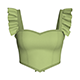 Girls Lace-Up Back Detail Ruffle Crop Top | Marvelous / Clo3d / obj / fbx - 3DOcean Item for Sale