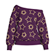 Girls Off-Shoulder Printed Sweater | Marvelous / Clo3d / obj / fbx - 3DOcean Item for Sale
