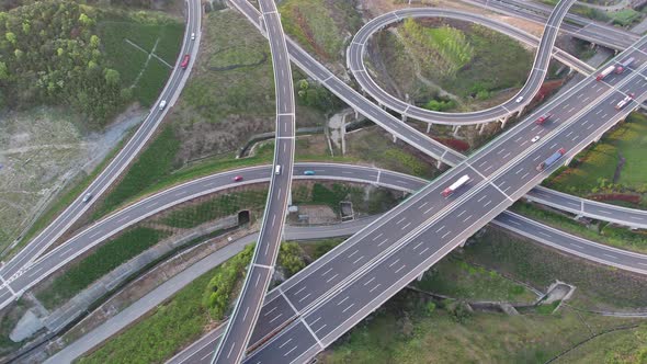 Busy traffic road in hangzhou city