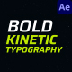 Bold Kinetic Typography - VideoHive Item for Sale