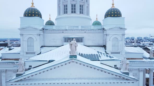 Revealing the Helsinki Cathedral and Square in the Winter