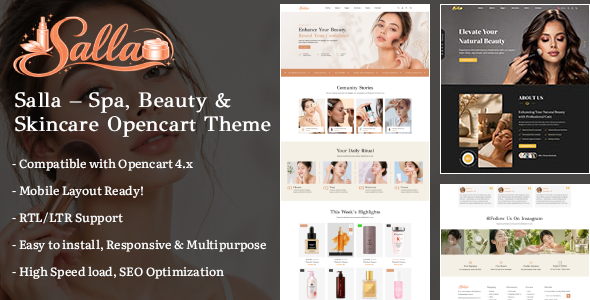 Salla – Spa, Beauty & Skincare Opencart Theme