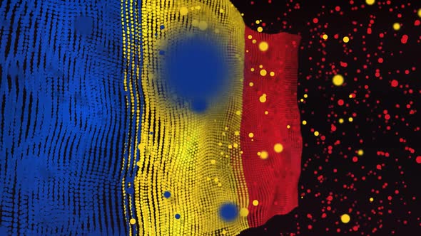 Romanian Flag Particle Animation